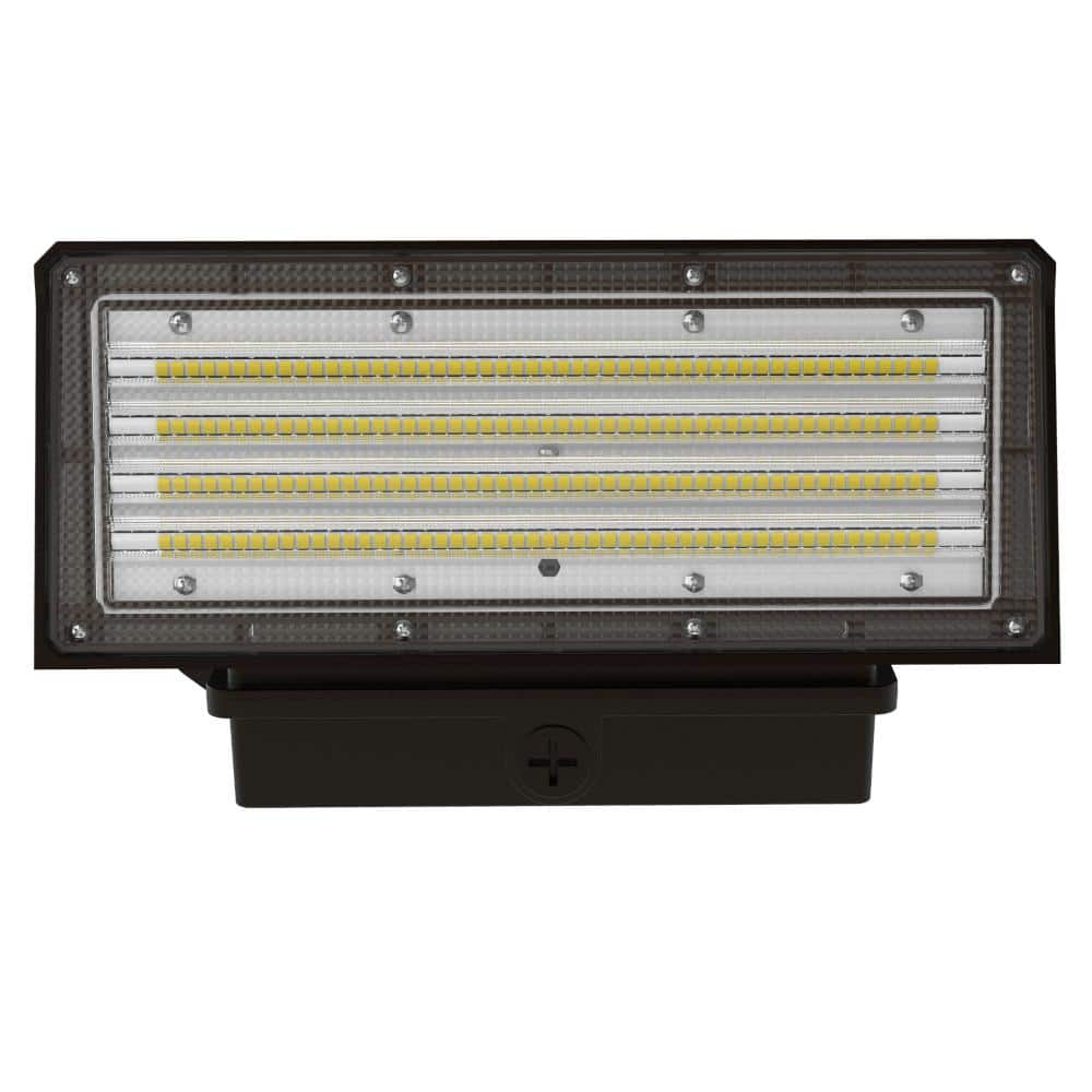 900-Watt Equivalent Integrated Dimmable LED Bronze Outdoor Wall Pack Light Full Cutoff 3000K/4000K/5000K - Hercitys