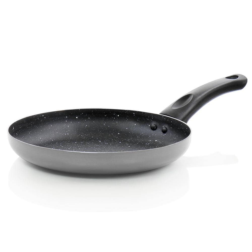 Luneta 8 in. Aluminum Nonstick Frying Pan in Grey - Hercitys