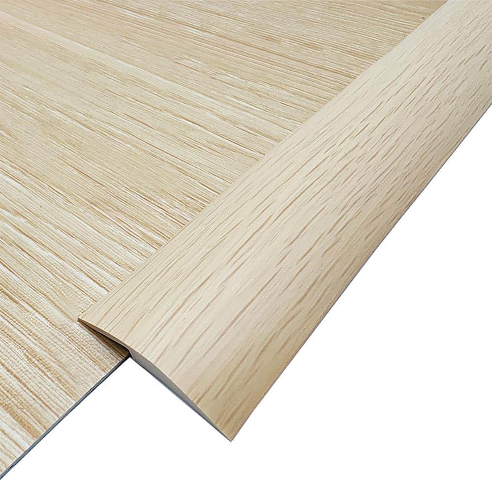 9.8 ft. Maple Wood Color PVC Floor Edging Transition Strip Self Adhesive for Threshold Height Less Than 5mm/0.2in. - Hercitys