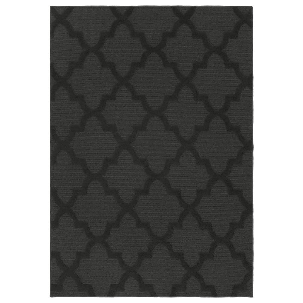 Quatro Cinder Gray 9 ft. x 12 ft. Area Rug - Hercitys