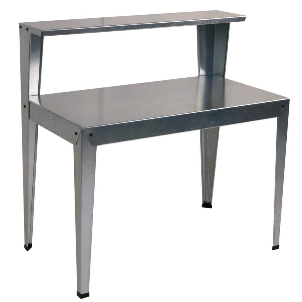 Potting Bench 44 in. W x 24 in. D x 44 in. H Galvanized Steel Silver GREENHOUSE Accessory - Hercitys