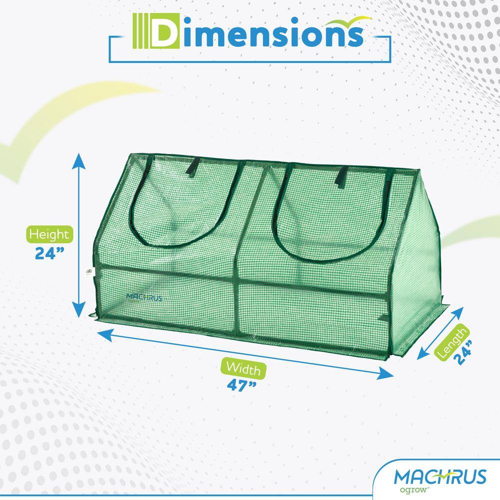 Machrus Ogrow Compact Outdoor Seed Starter Greenhouse Cloche With PE Protection Cover For Protected Gardening - Hercitys