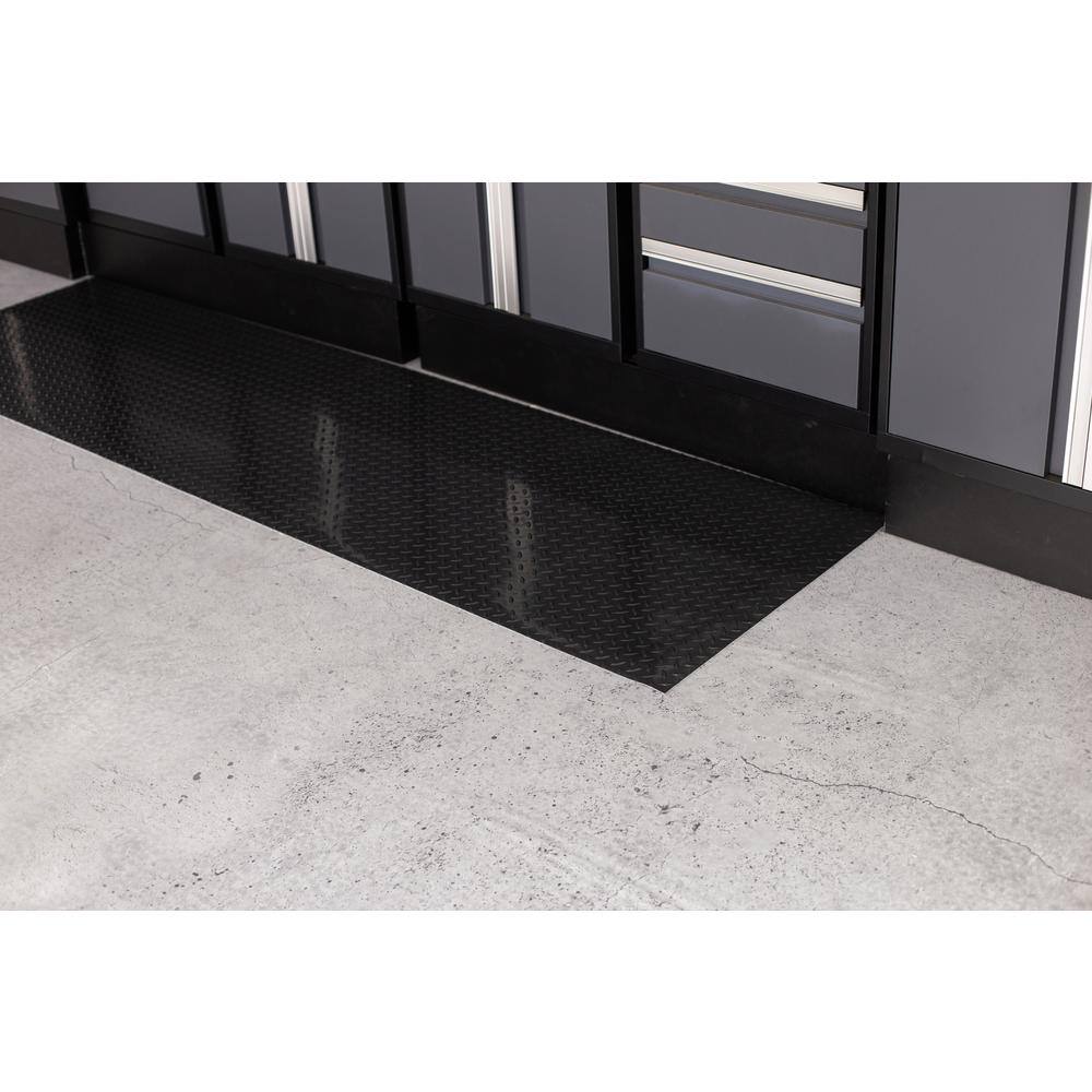 Diamond Tread 27 in. W x 96 in. L Midnight Black Commercial Grade Vinyl Performance Garage Flooring Runner - Hercitys
