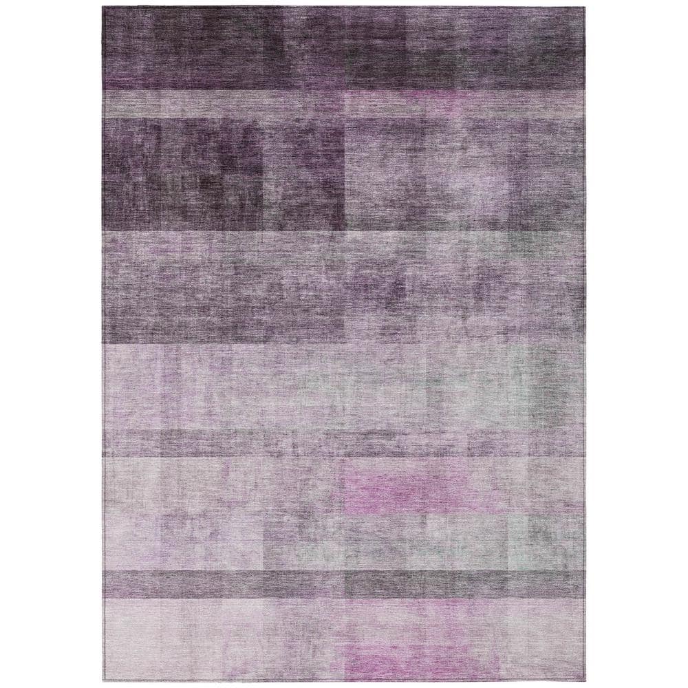 Chantille ACN568 Purple 5 ft. x 7 ft. 6 in. Machine Washable Indoor/Outdoor Geometric Area Rug - Hercitys