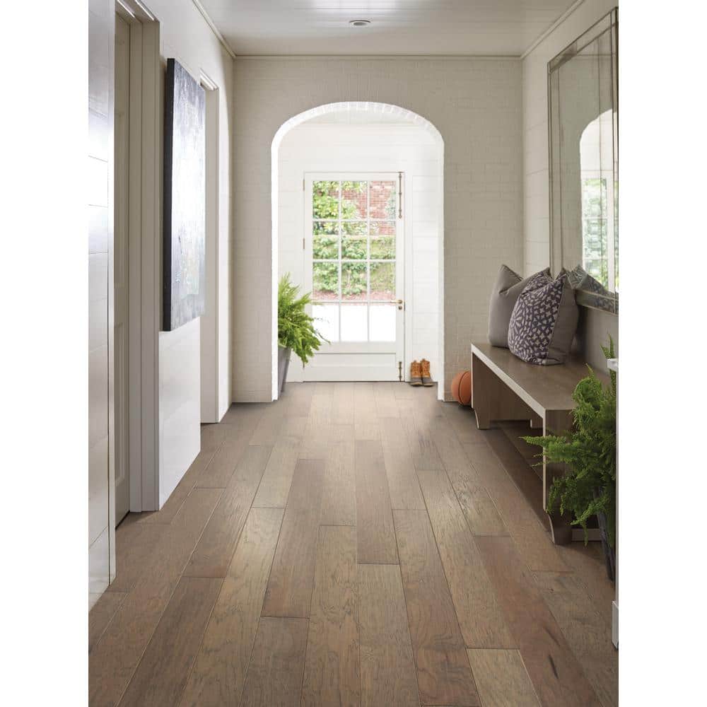 Olympia Trenton Hickory 3/8 In. T X 6.3 in. W Tongue and Groove Scraped Engineered Hardwood Flooring (30.48 sq.ft./case) - Hercitys
