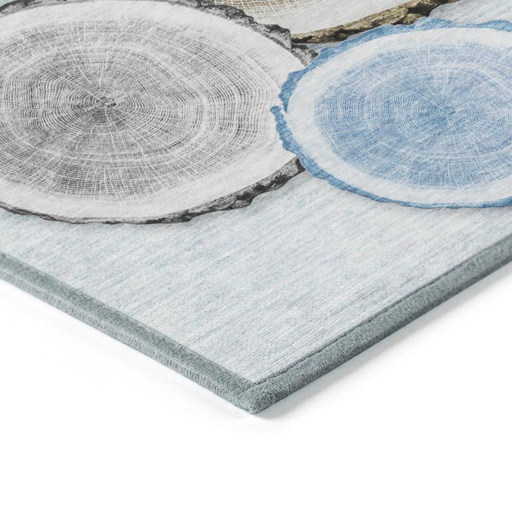 Chantille ACN575 Blue 5 ft. x 7 ft. 6 in. Machine Washable Indoor/Outdoor Geometric Area Rug - Hercitys