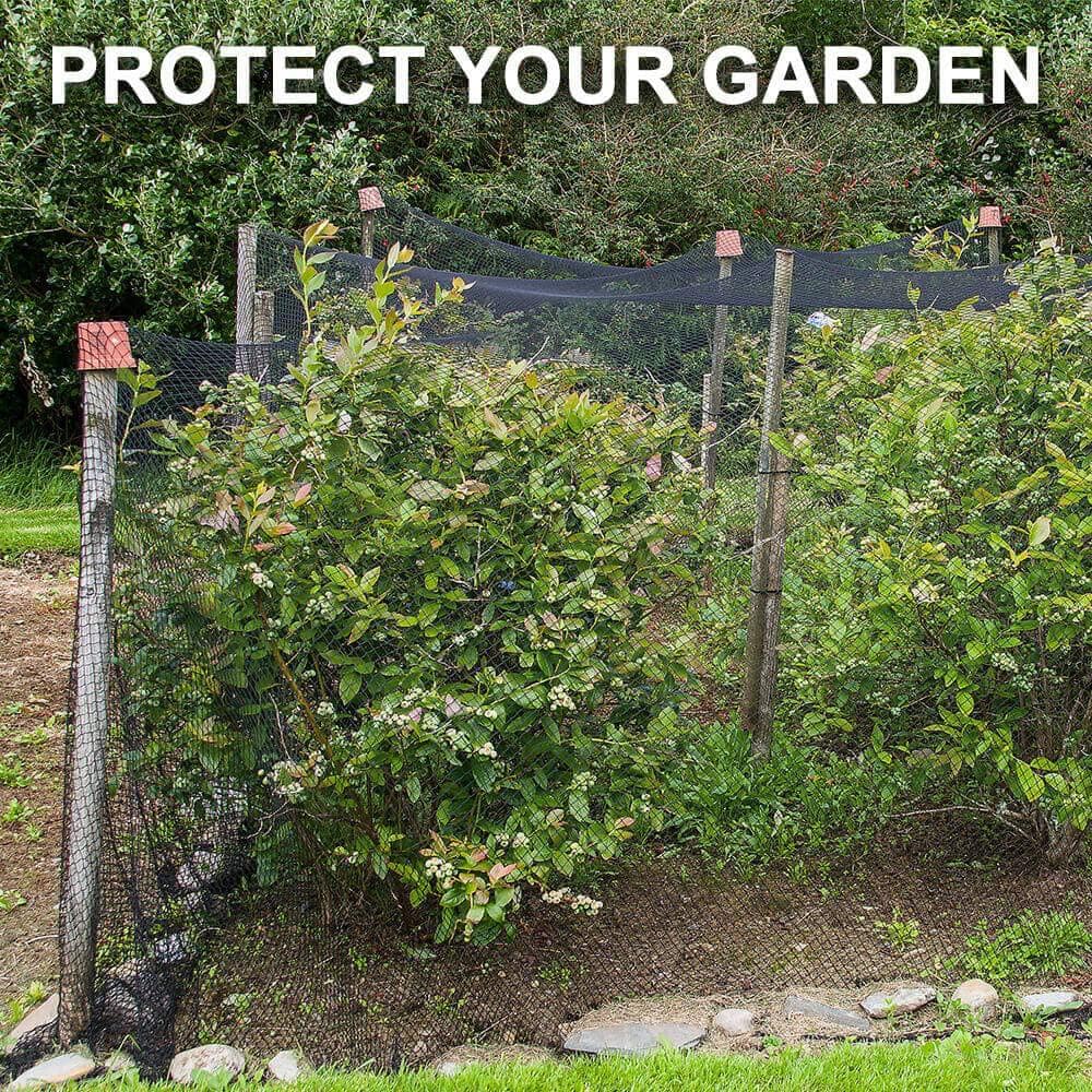 7.5 ft. x 65 ft. Black Polywire Garden and Plant Protective Netting with 3/5 in. Mesh, Reusable and Doesn’t Tangle - Hercitys