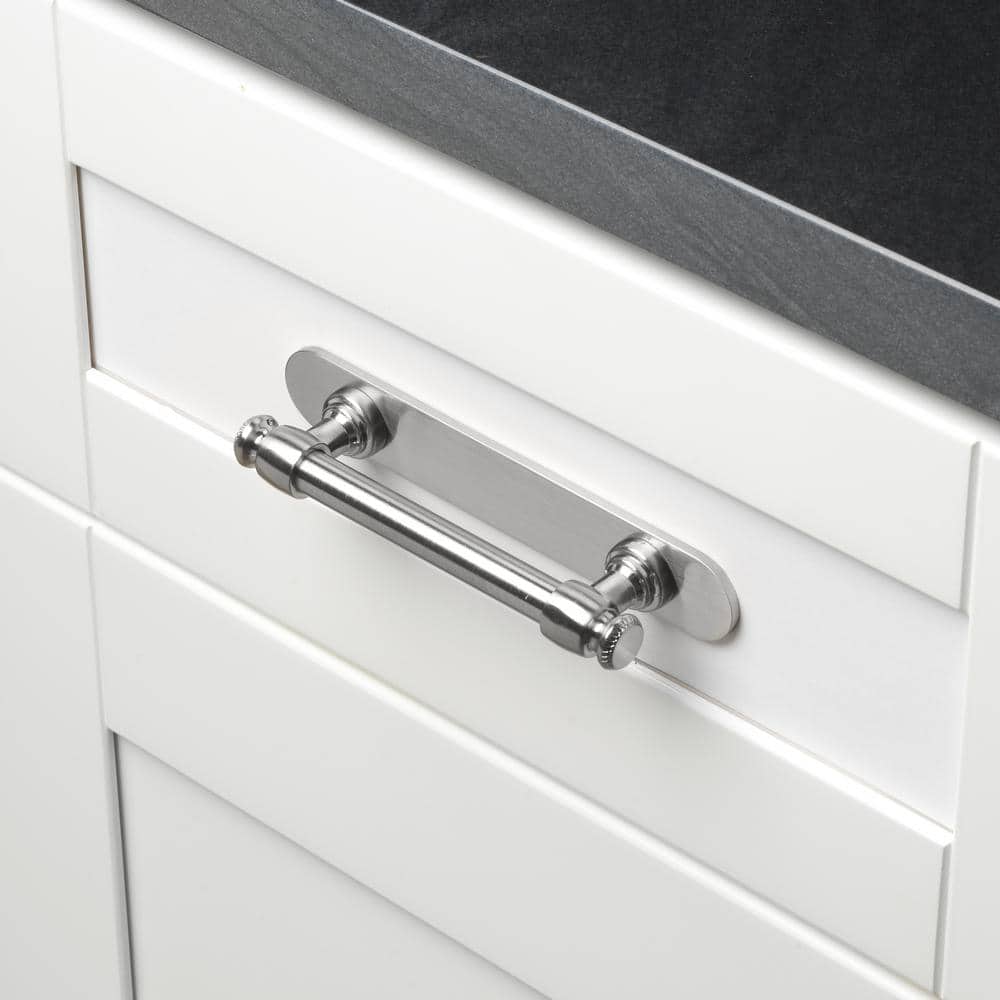 6 in. Rounded Cabinet Backplate 3-3/4 in. Center to Center, 6343-96-SN - Hercitys