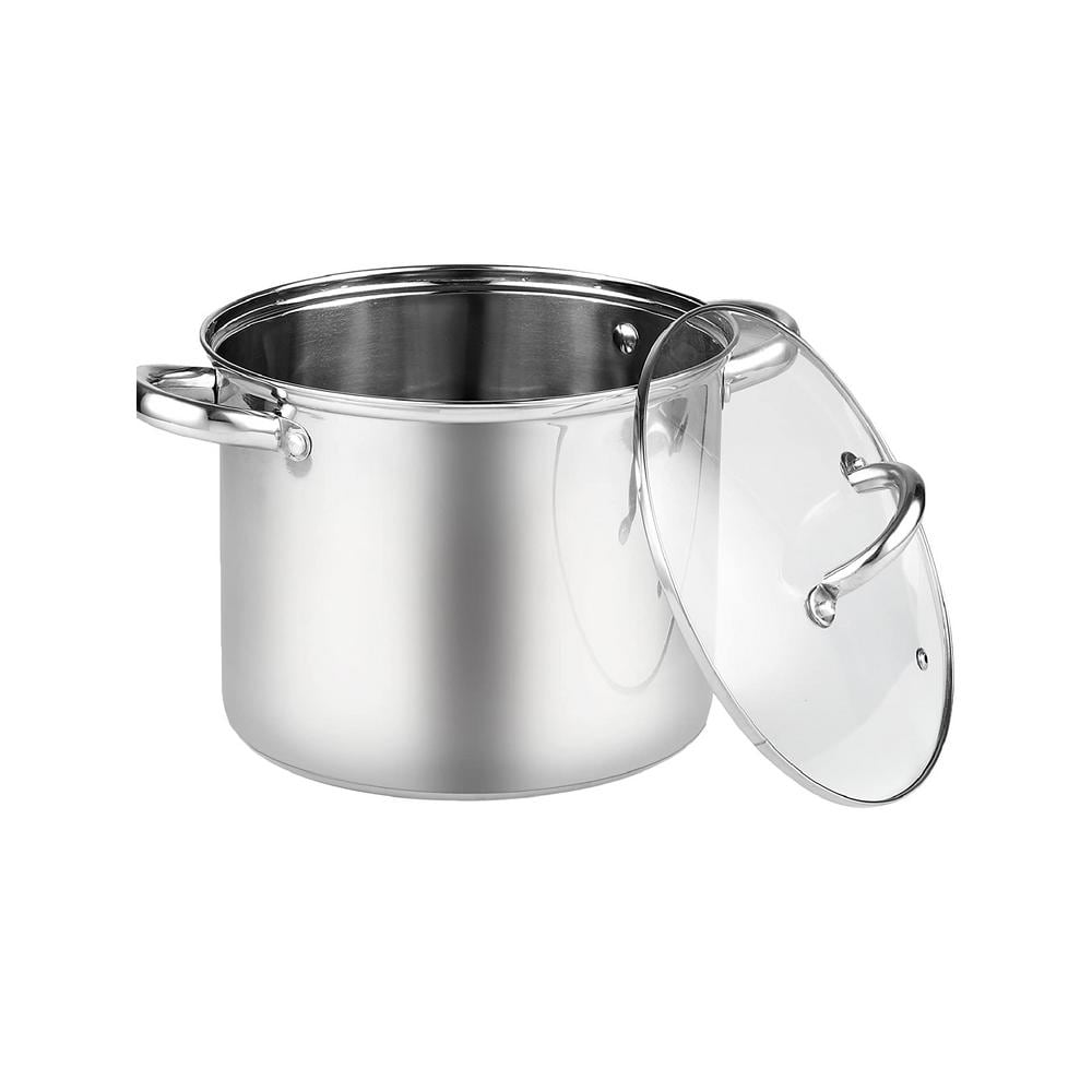 8 qt. Stainless Steel Stockpot with Lid - Hercitys