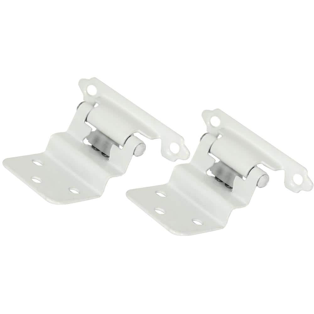 Face Frame Inset White 3/8 inch Inset Self-Closing Hinge (25 -Pack) - Hercitys
