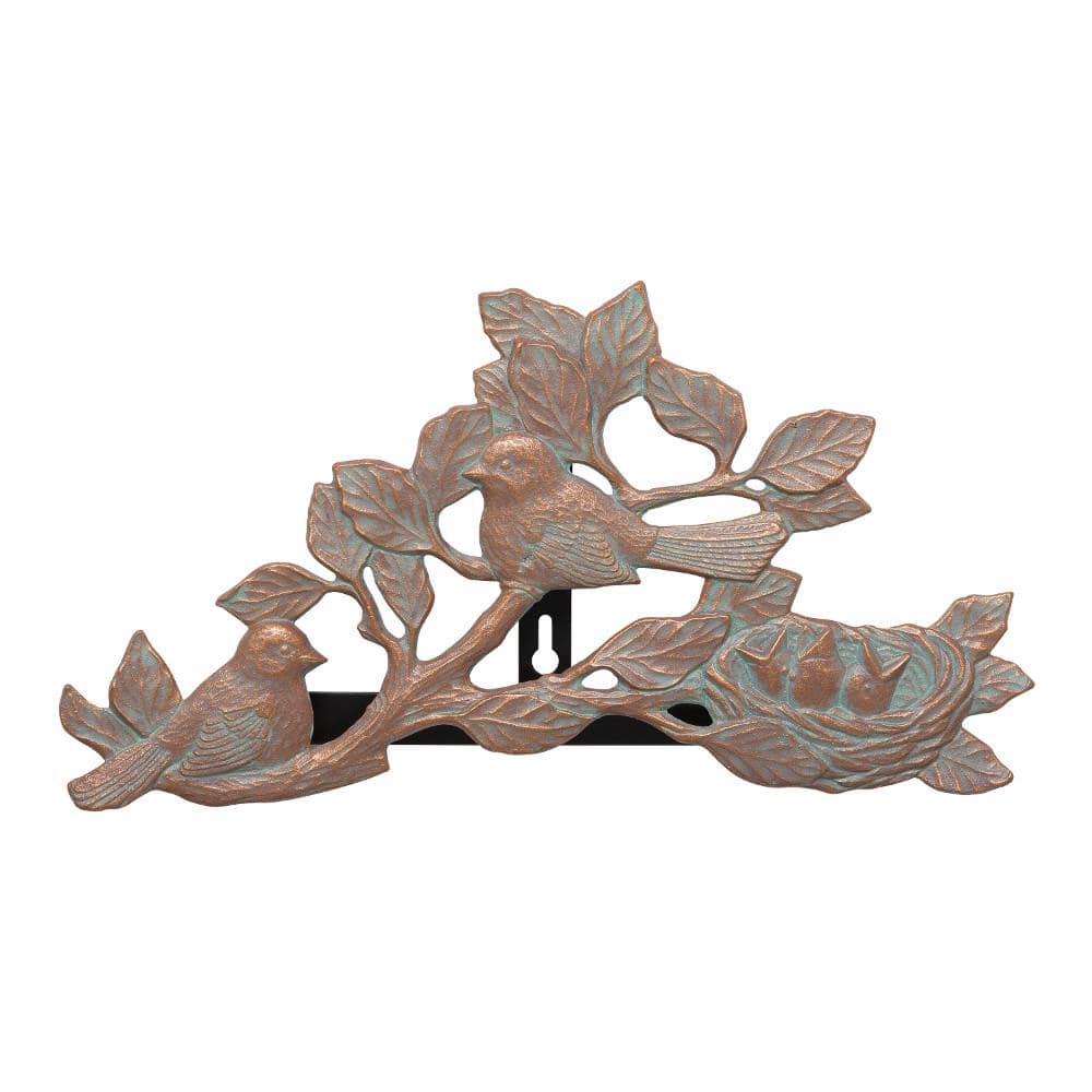 Copper Verdigris Chickadee Hose Holder - Hercitys