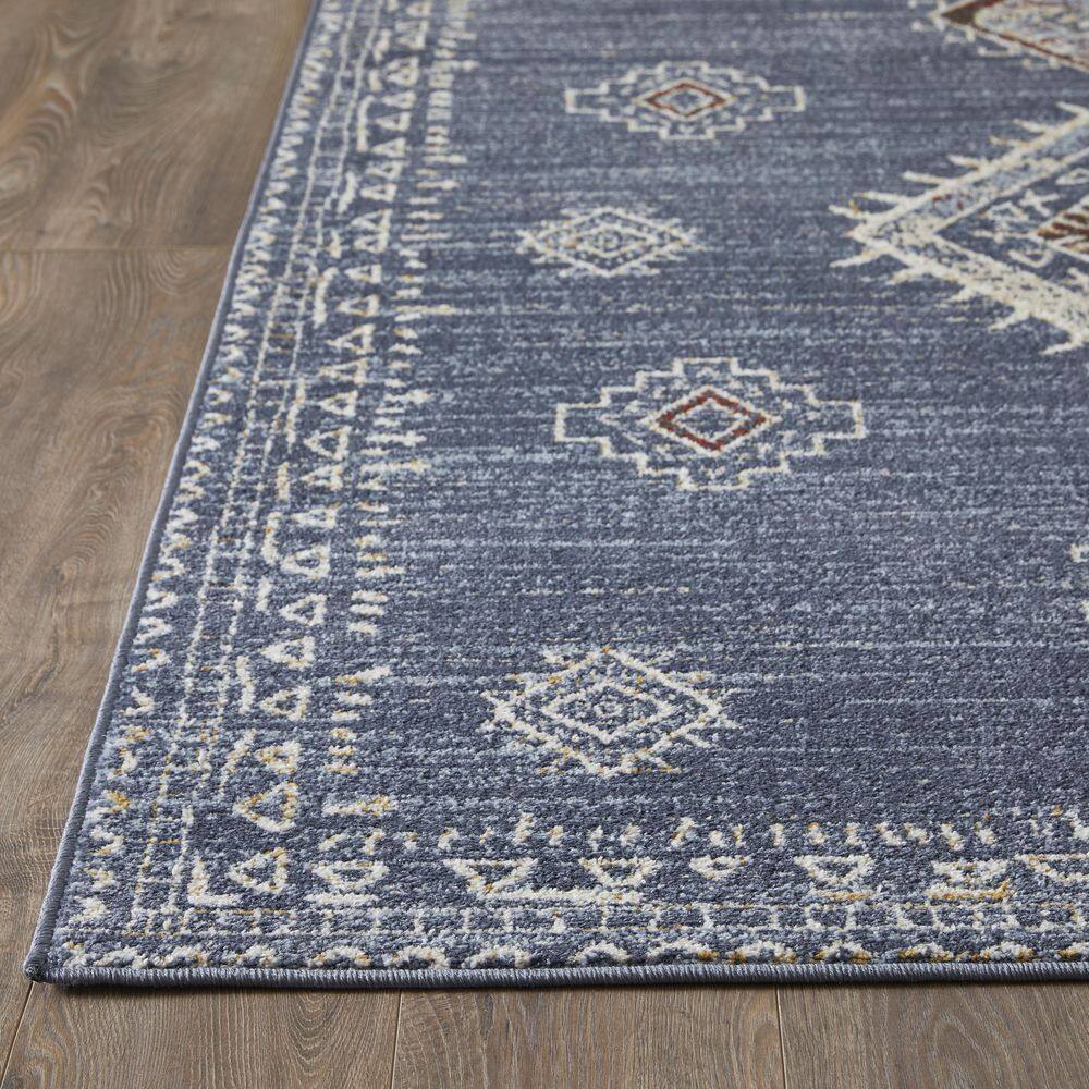Alsbrooke Temarnie Blue 5 ft. 3 in. x 7 ft. 3 in. Oriental Polypropylene Area Rug - Hercitys