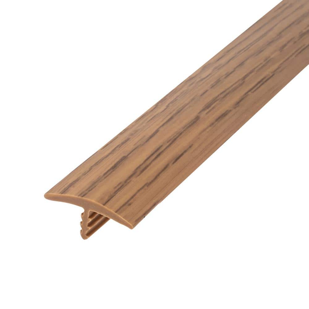 7/8 in. Red Oak Flexible Polyethylene Center Barb Hobbyist Pack Bumper Tee Moulding Edging 25 foot long Coil - Hercitys