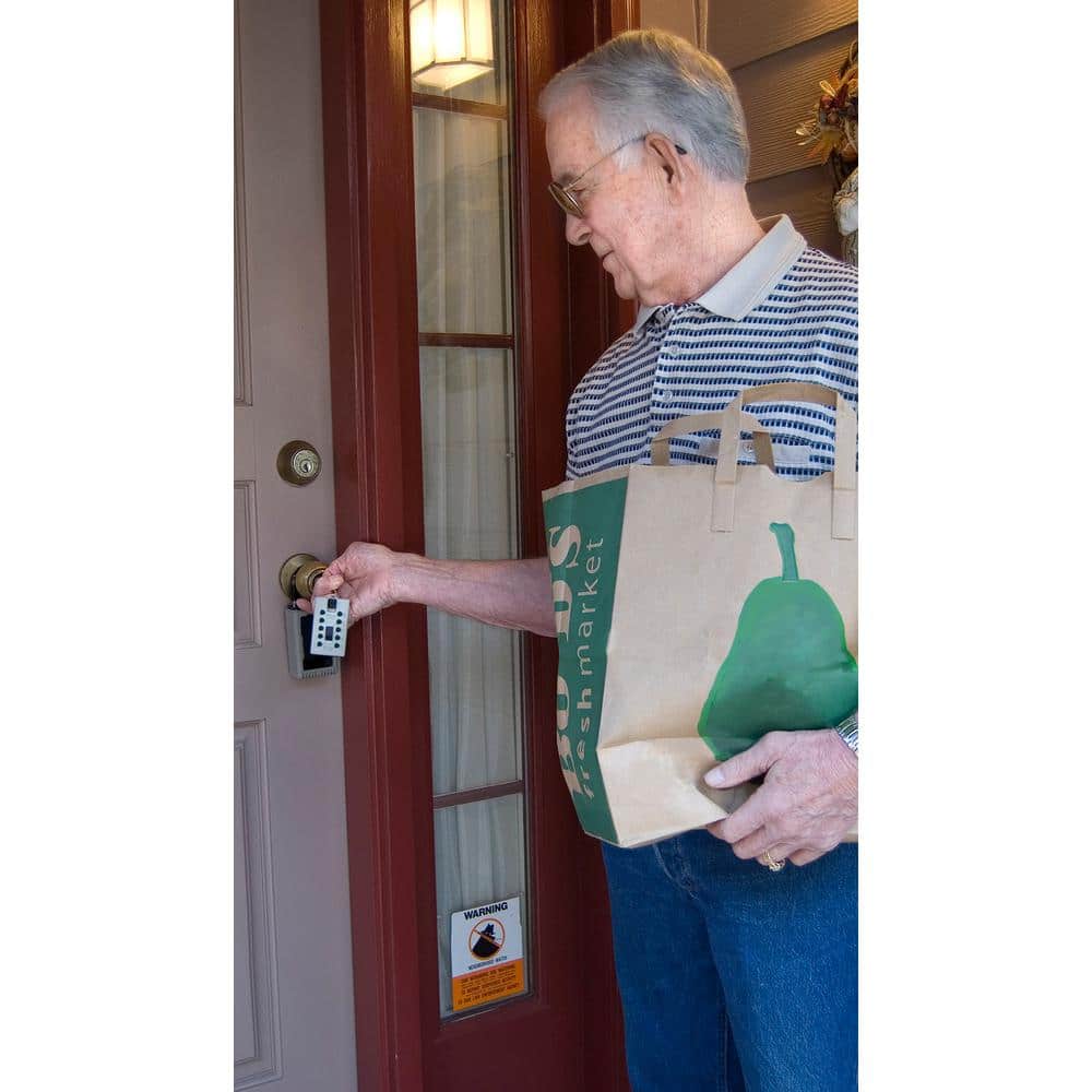 Mounted 2-Key Lock Box with Pushbutton Combination Lock - Hercitys