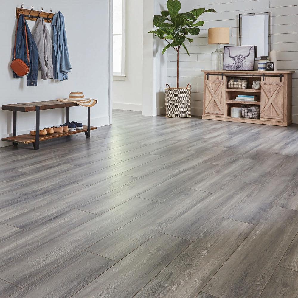 Azalea Oak 10 mm T x 8 in. W Waterproof Laminate Wood Flooring (18.6 sqft/case) - Hercitys