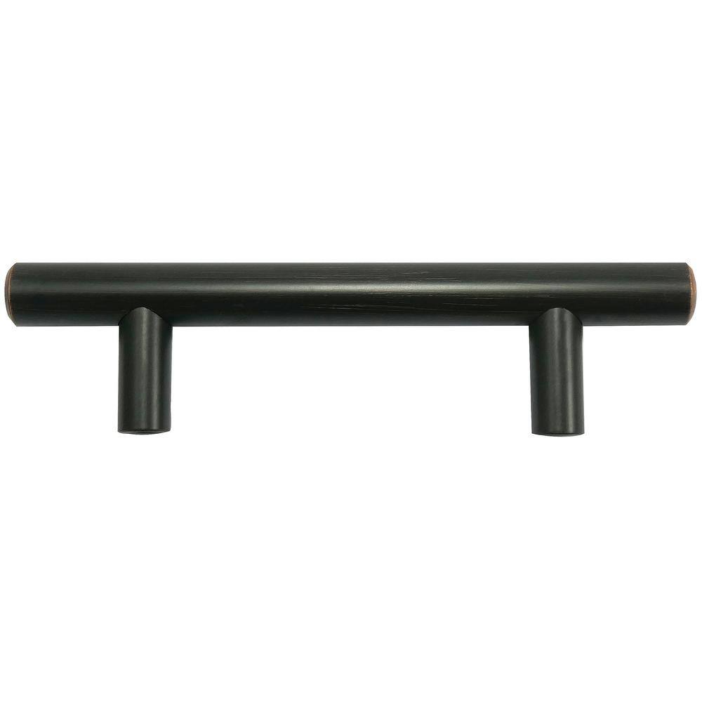 Melrose 8 in. Center-to-Center Oil Rubbed Bronze Bar Pull Cabinet Pull (10-Pack) - Hercitys