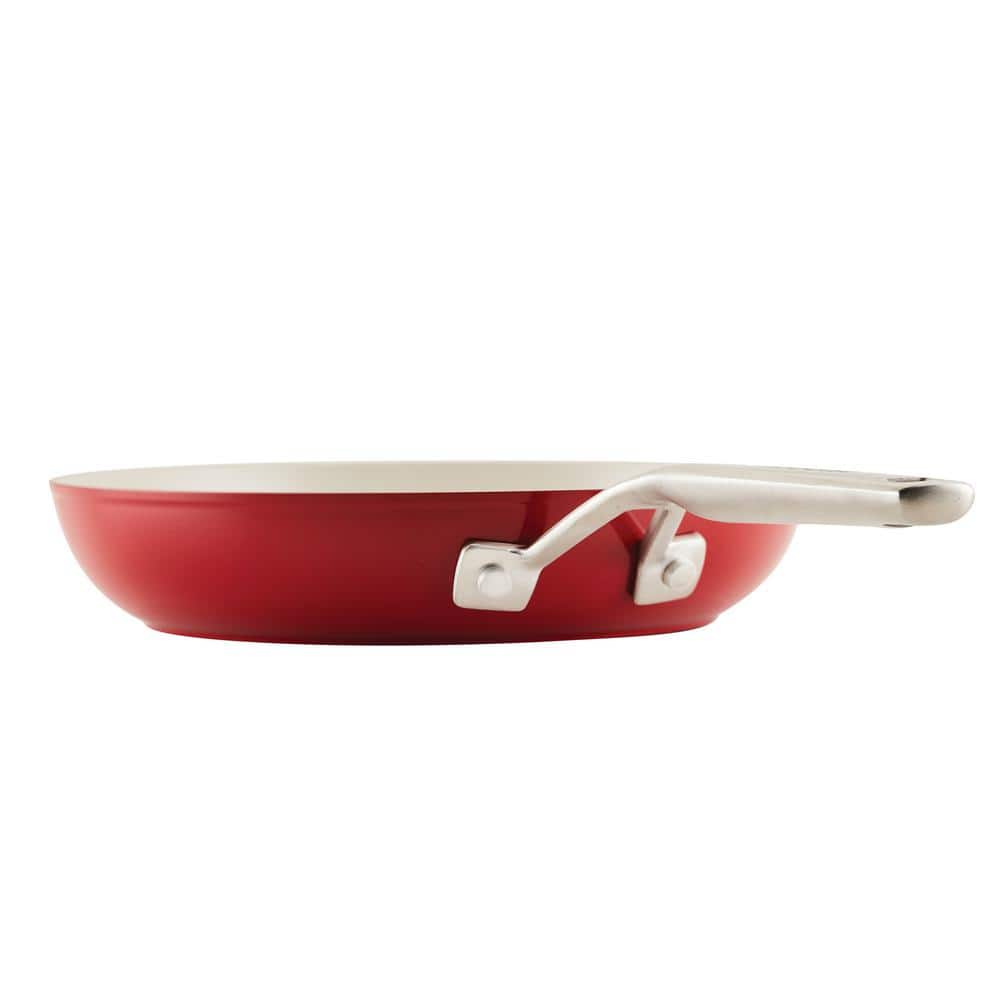 Hard Anodized 10 in. Aluminum Ceramic Nonstick Frying Pan in Empire Red - Hercitys
