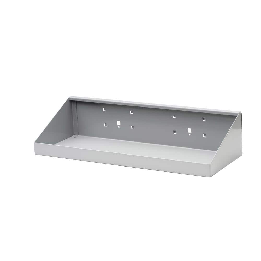 LocHook 18 in.W x 6-1/2 in.Deep Gray Epoxy Powder Coated Steel Shelf for LocBoard - Hercitys
