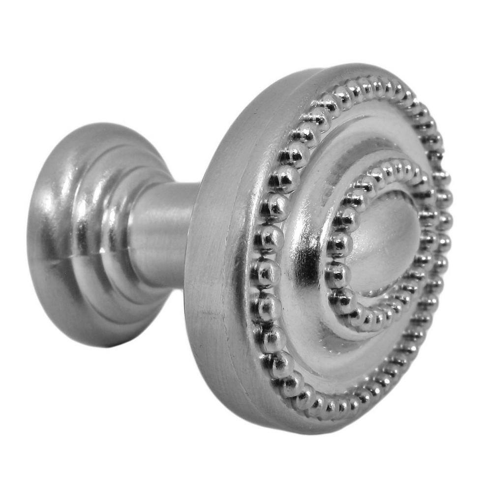 Ashton 1-1/2 in. Satin Nickel Oval Cabinet Knob (10-Pack) - Hercitys