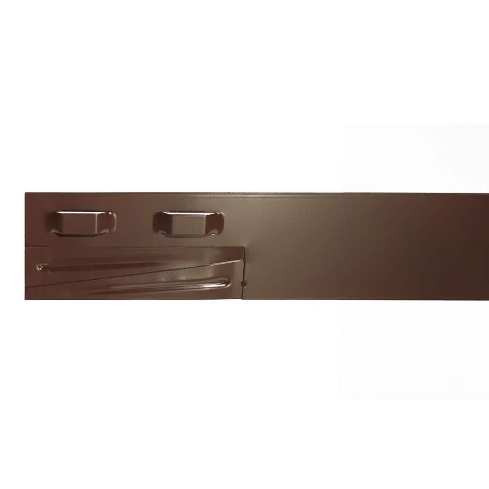 8 ft. x 4 in. 14-Gauge Brown Steel Landscape Edging (5-Pack) - Hercitys