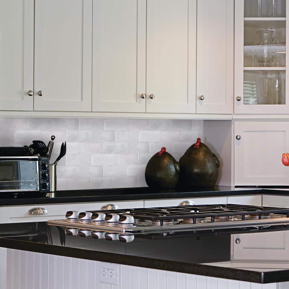 Blanco Rustico White 3 in. x 6 in. Glossy Ceramic Wall Tile (0.125 sq. ft. /Each) - Hercitys