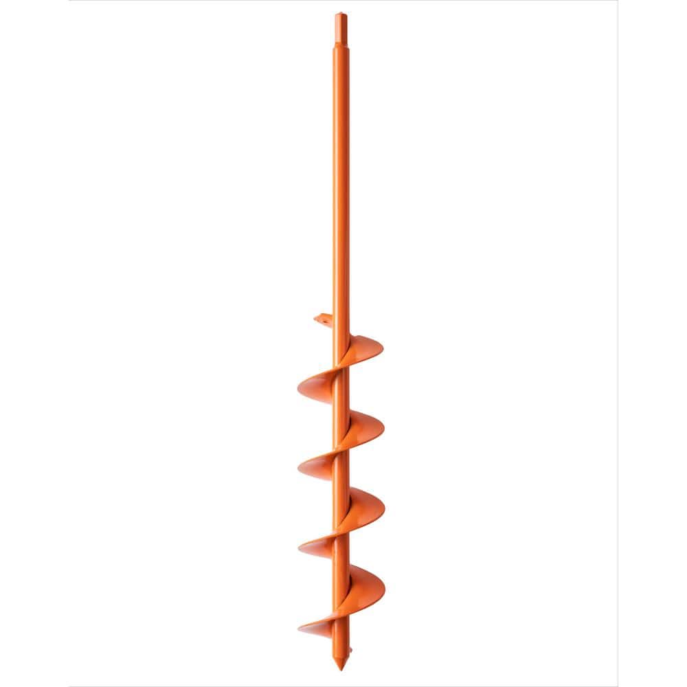 USA 24 in. x 3 in. Orange Multi-Purpose Bulb Plant Auger - Hercitys