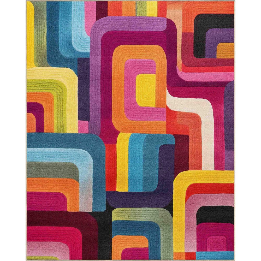Apollo Whispers Modern Abstract, 5 ft. in. x 7 ft. in., Multi Area Rug - Hercitys