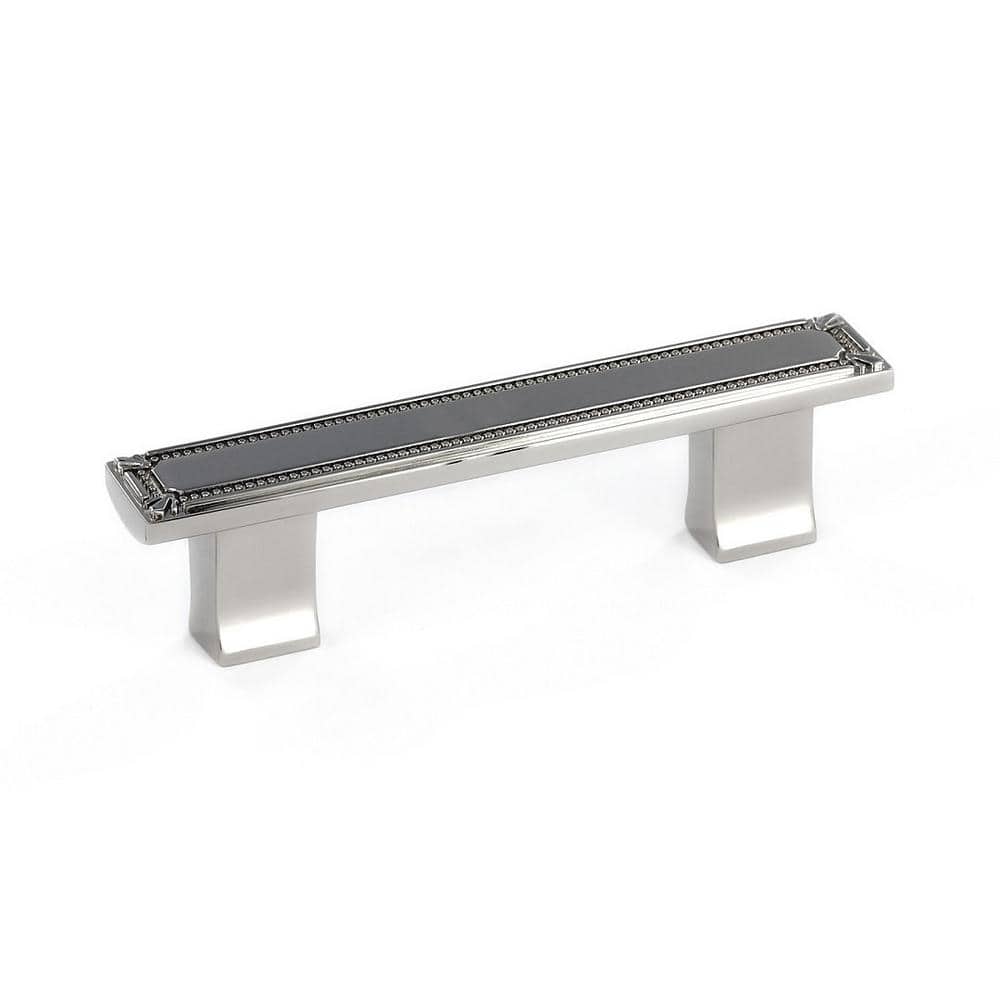 Brossard Collection 3 in. (76 mm) Traditional Polished Nickel Rectangular Cabinet Bar Pull - Hercitys