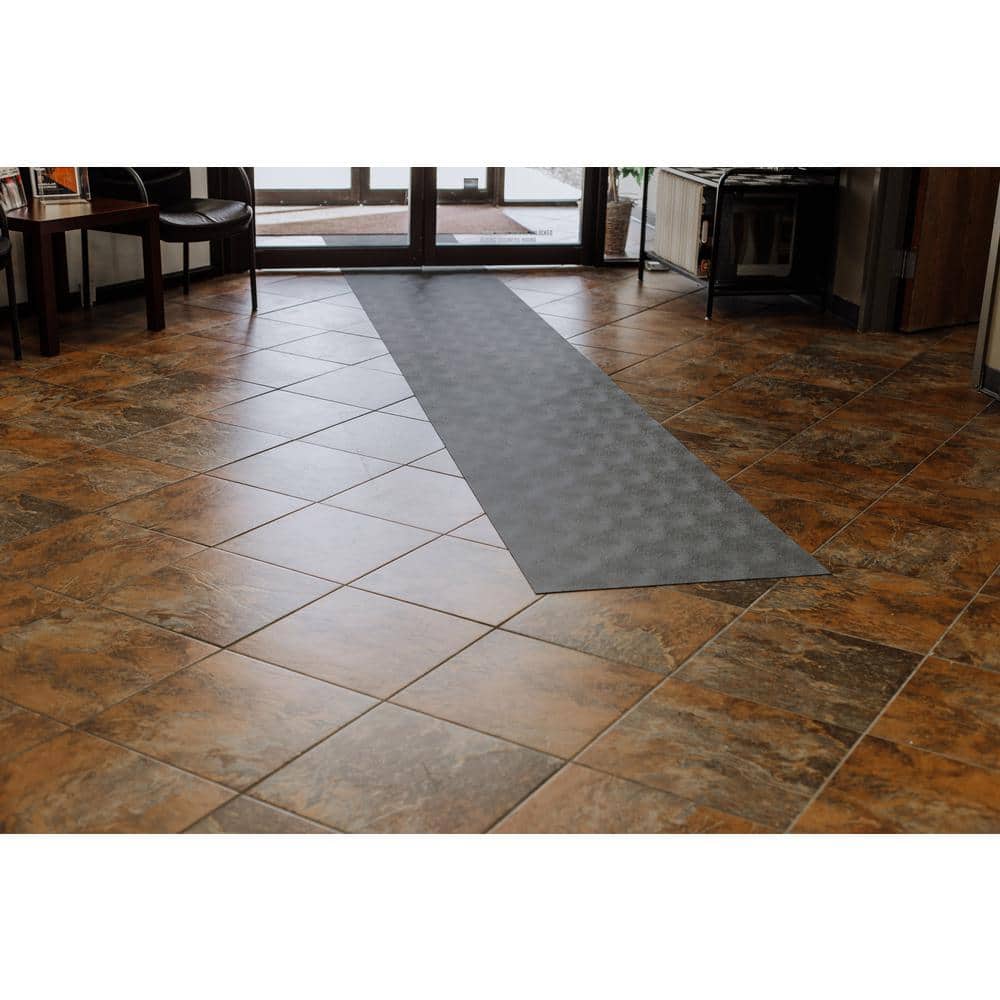Levant 30 in. W x 17 ft. L Slate Grey Commercial Grade Vinyl Garage Flooring Runner - Hercitys