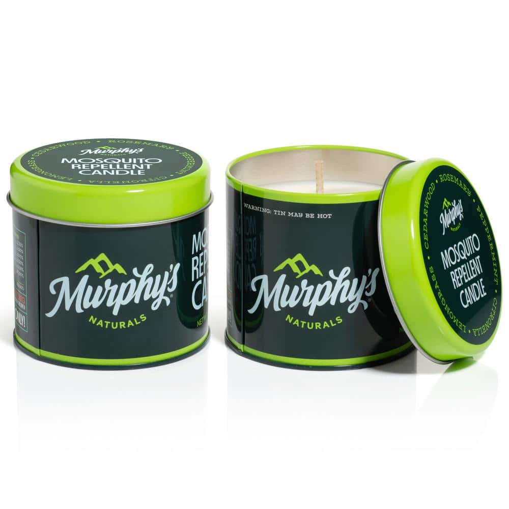 Citronella Mosquito Repellent Candles 30-Hour Outdoor Bug Defense w/ Essential Oils, Eco-Friendly and Beeswax (2-Pack) - Hercitys