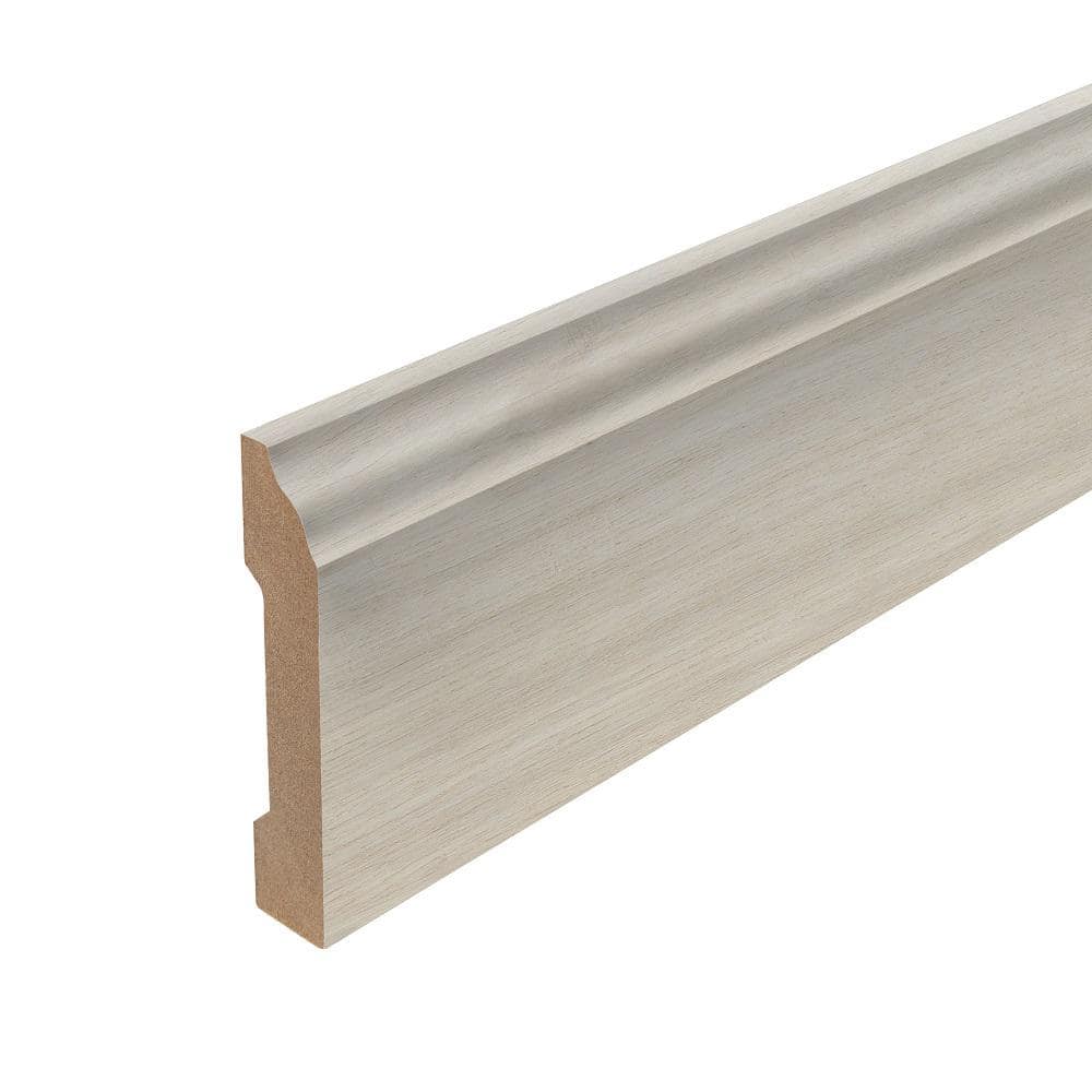 Silver 0.62 in. T x 3.3 in. W x 94.5 in. L Base Molding - Hercitys