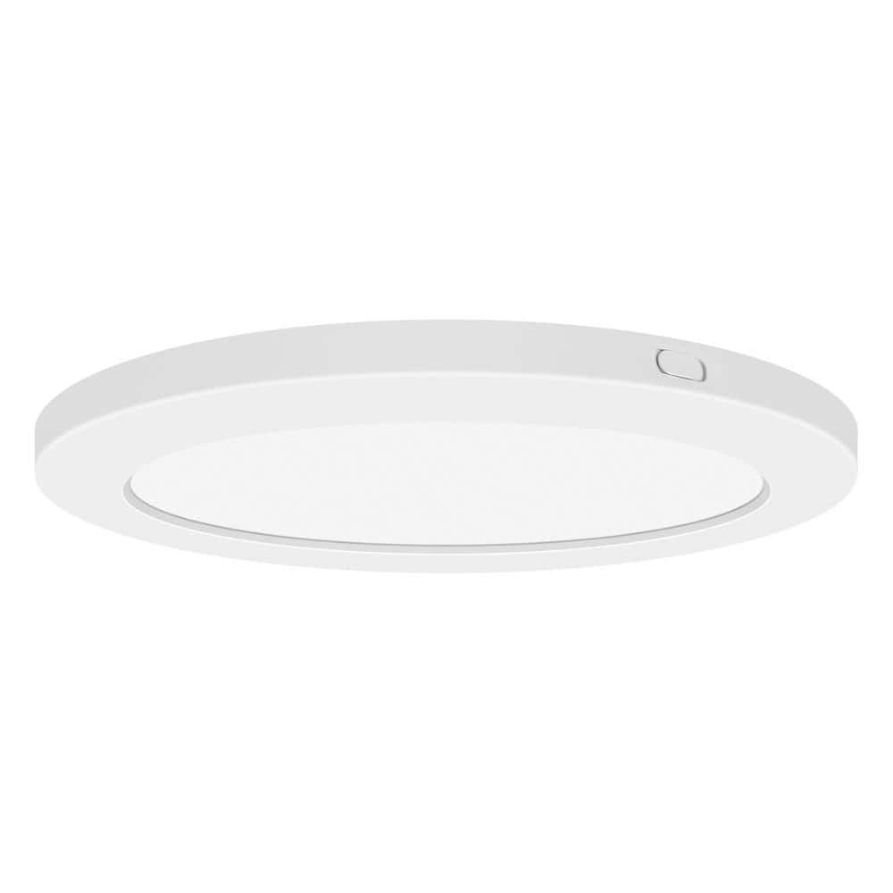 ModPLUS 18-Watt 120-277-Volt 9 in. Round White Integrated LED Flush Mount - Hercitys