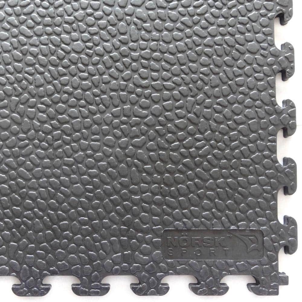 Rhino-Tec 18.3 in. x 18.3 in. Dove Gray PVC Sport and Gym Flooring Tile (6-Pieces) - Hercitys