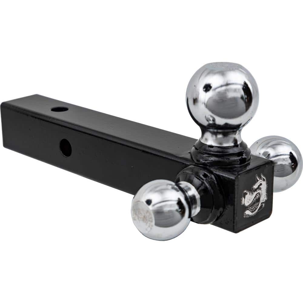 Tri-Ball Hitch-Solid Shank with Chrome Towing Balls - Hercitys