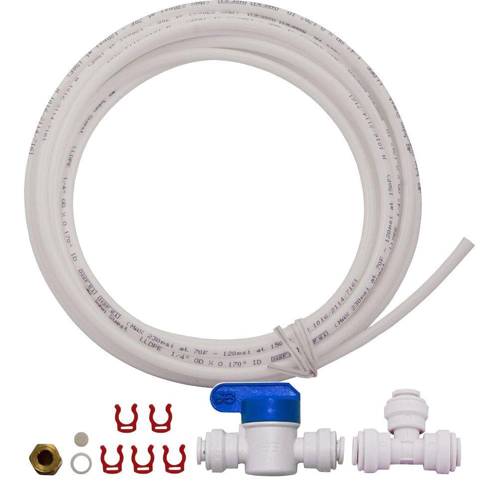 Ice Maker Kit for Standard 1/4″ Output Reverse Osmosis Drinking Water Systems and Water Filters with 1/4 in. O.D.Tubing - Hercitys