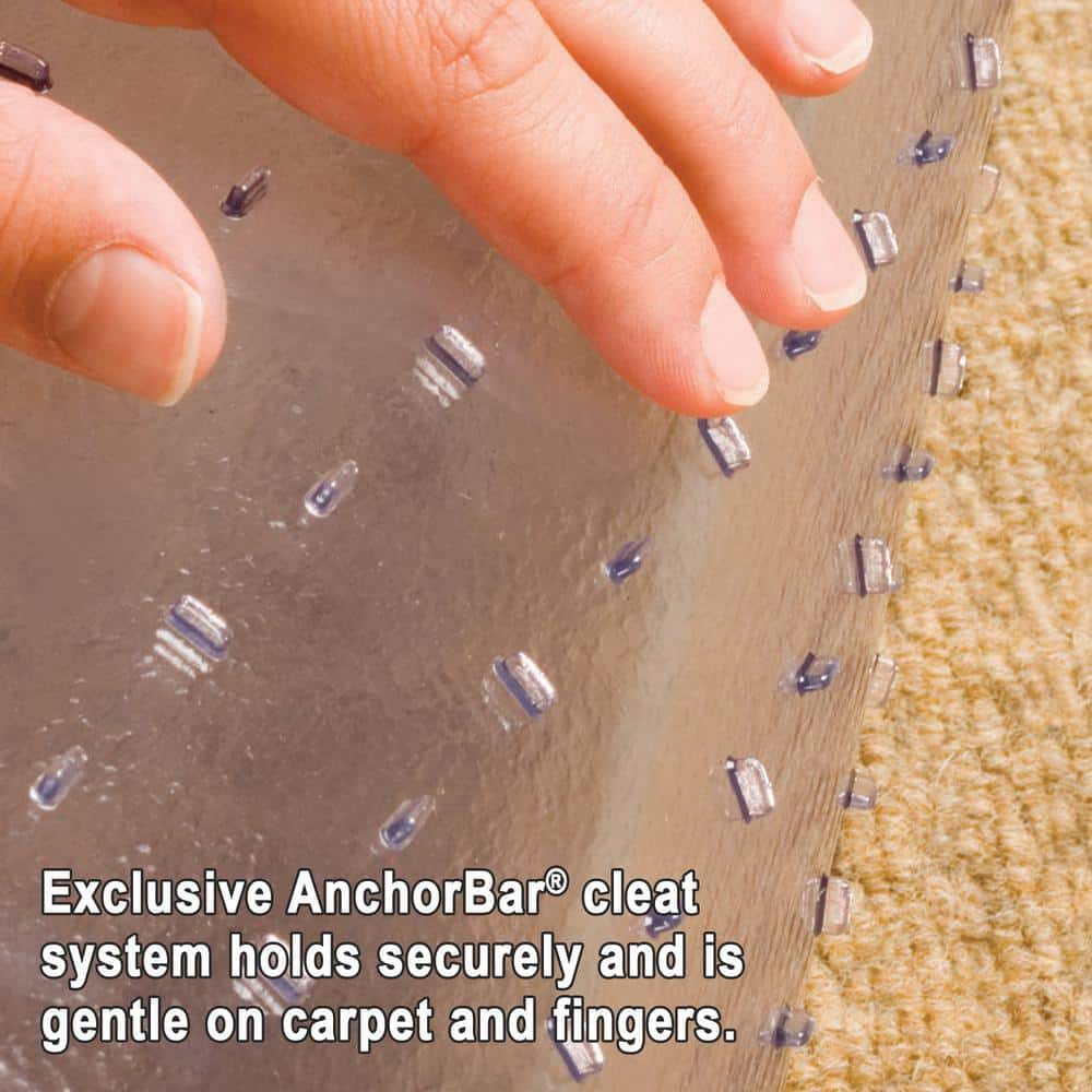 Pewter 36 in. x 48 in. Trendsetter Rectangle Chair Mat for Medium Pile Carpet - Hercitys