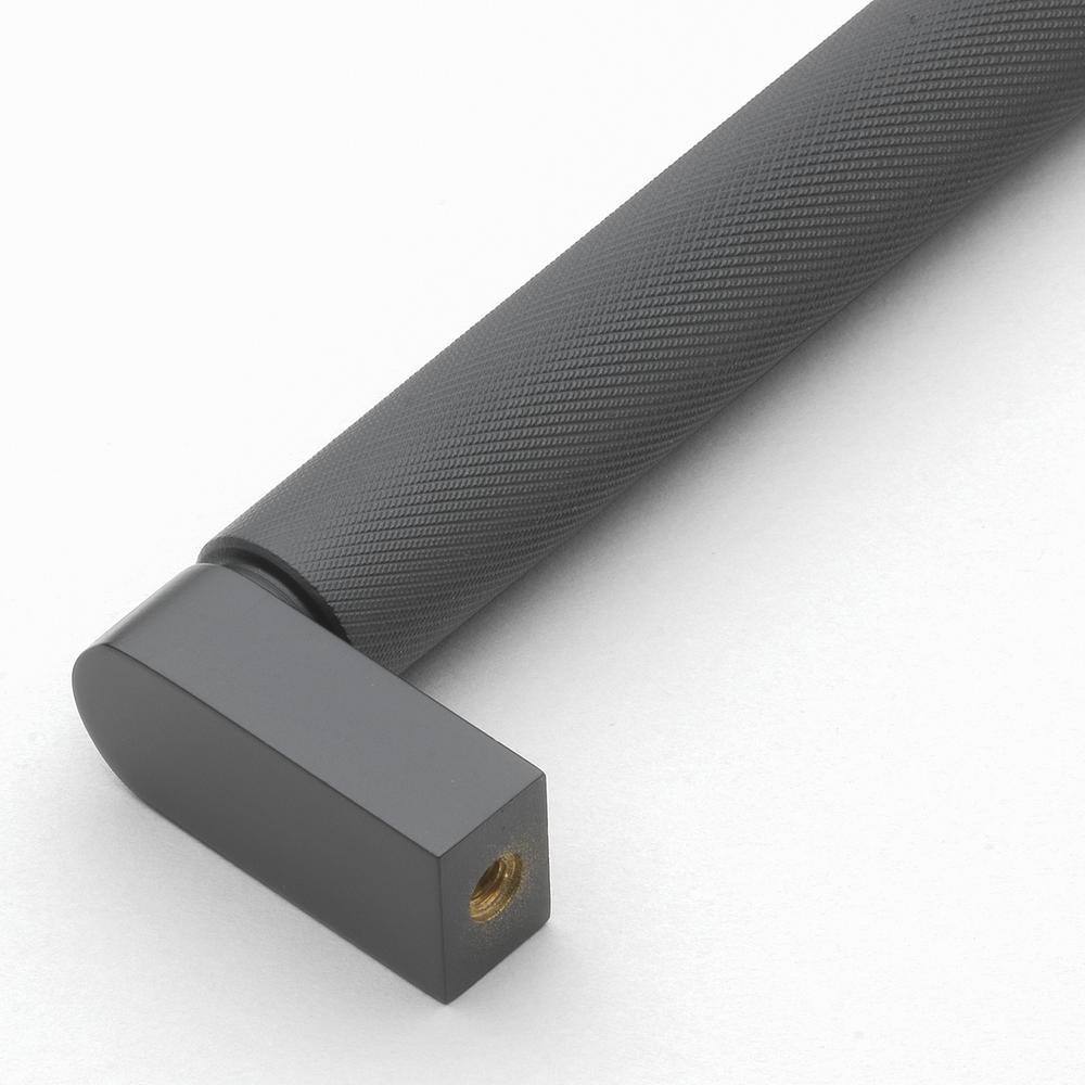 7-9/16 in. (192mm) Center-to Center Matte Black Knurled Bar Pull (10-Pack ) - Hercitys