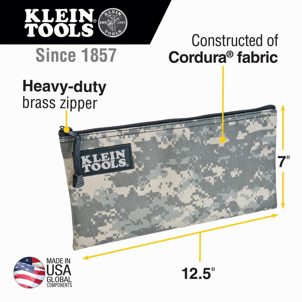 Zipper Bag, Camouflage Cordura Nylon Tool Pouch, 12.5-Inch - Hercitys