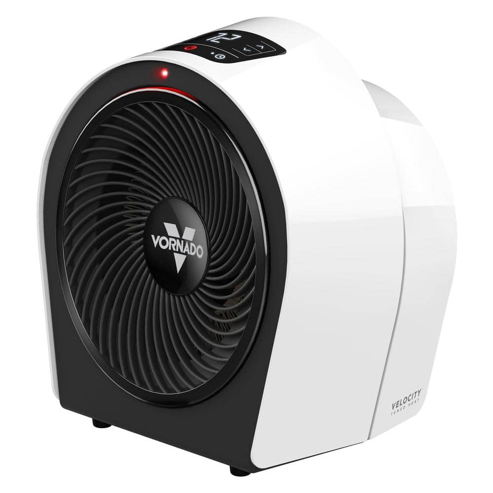 Velocity 3R 1500-Watt 5118 BTU Electric Whole Room Fan Space Heater with Timer in White - Hercitys