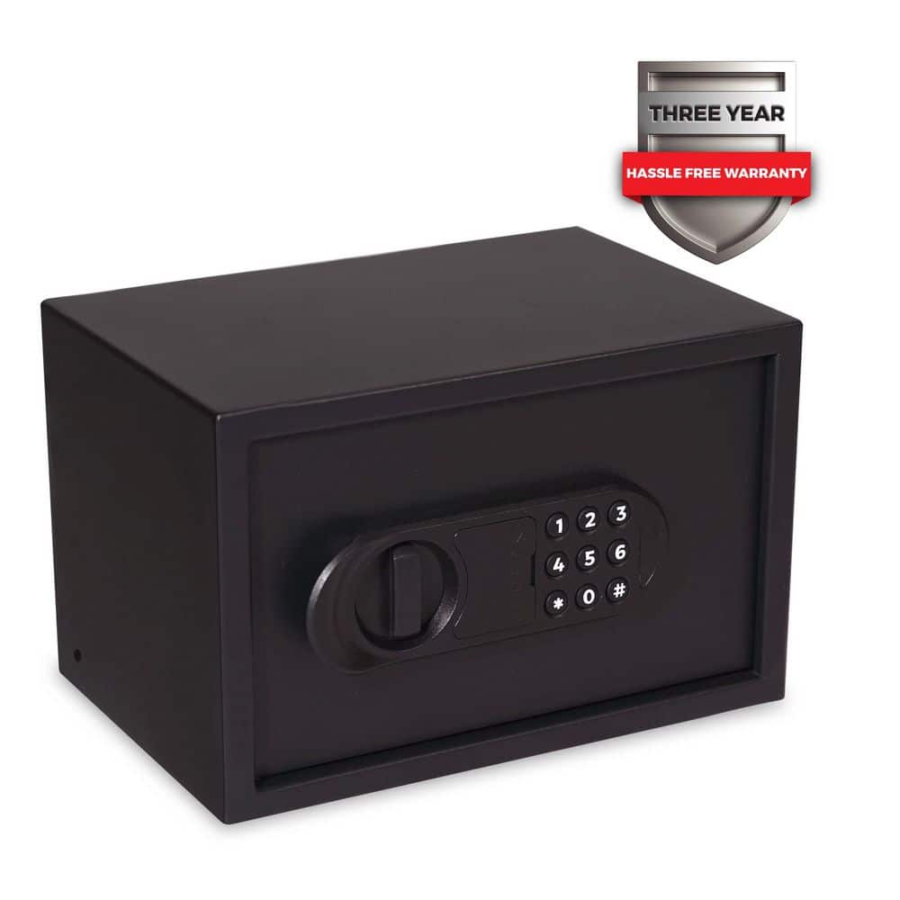 Home and Office 0.36 cu. ft. Cube Security Vault with Electronic Lock, Matte Black - Hercitys