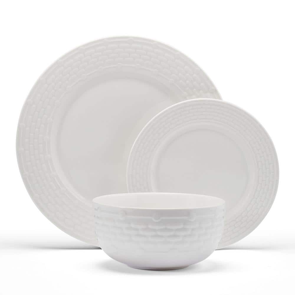 Sonya 24-pc Dinnerware Set, Service for 8, White, Porcelain - Hercitys