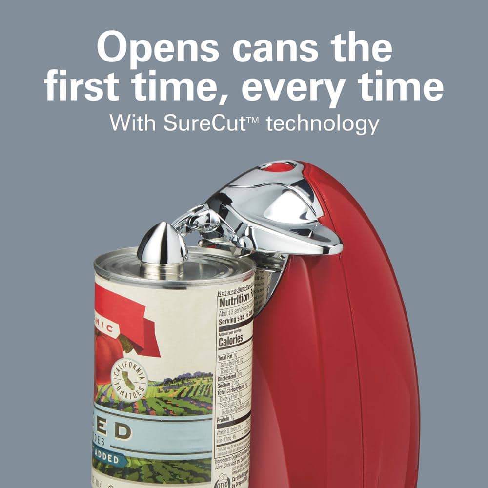 Red Electric Classic Chrome Heavyweight Can Opener - Hercitys