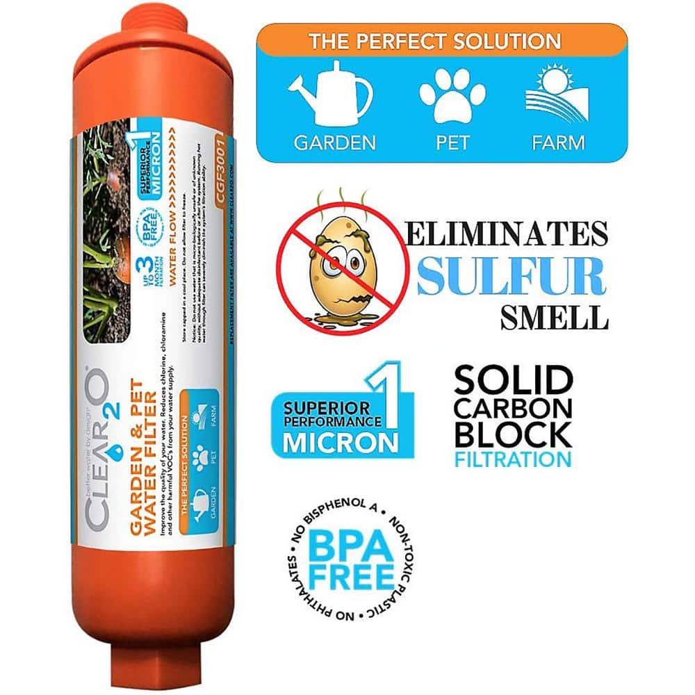 Garden and Pet Water Hose Filter – Reduces Chlorine, Lead, Heavy Metals – Ideal for Organic Farmers – (Orange) - Hercitys