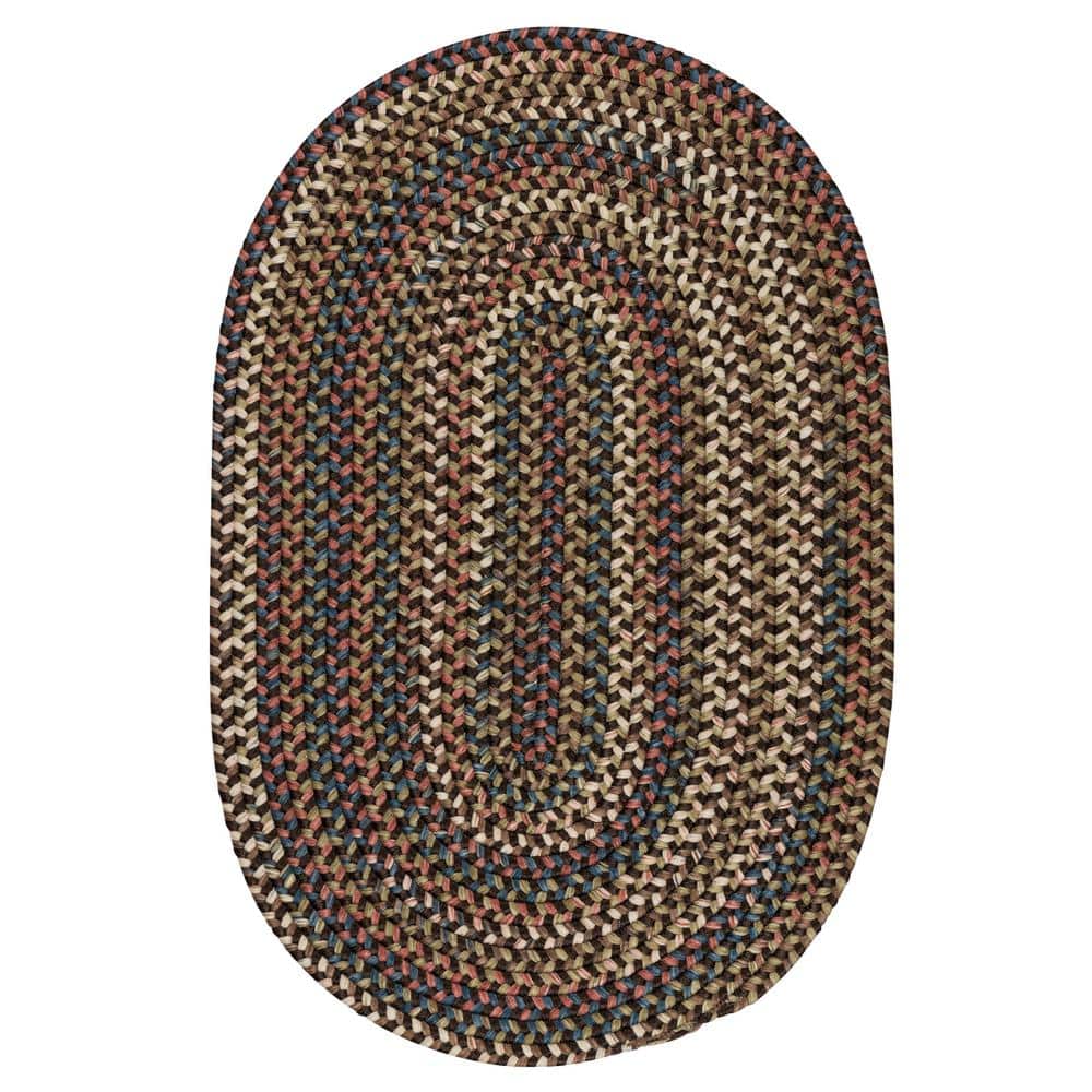 Cedar Cove Dark Brown 6 ft. x 7 ft. Cabin Oval Area Rug - Hercitys