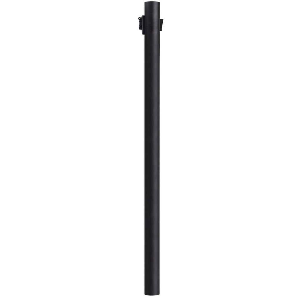 8 ft. Black Outdoor Direct Burial Lamp Post with Convenience Outlet and Dusk to Dawn Photo Sensor fits 3 in. Post Top - Hercitys