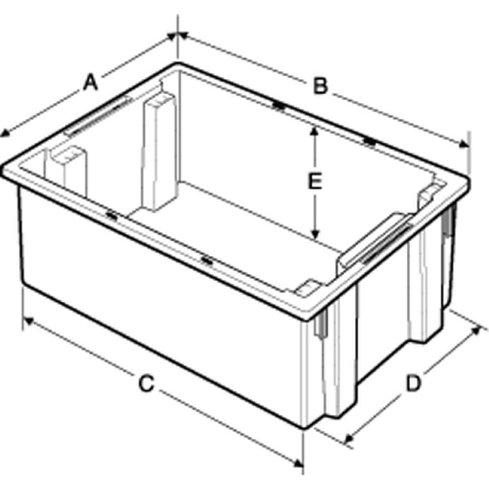 Quantum Genuine 6.10 Gal. Stack and Nest Tote in Clear (6-Pack) - Hercitys