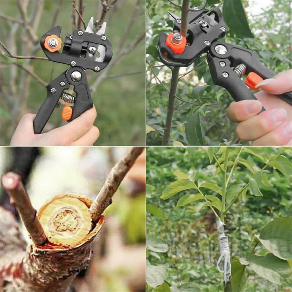 8.5 in. Carbon Steel Blade Tree Pruner Garden Grafting Pruner Shears Scissor Vaccination Plant Tree Cutting Machine - Hercitys