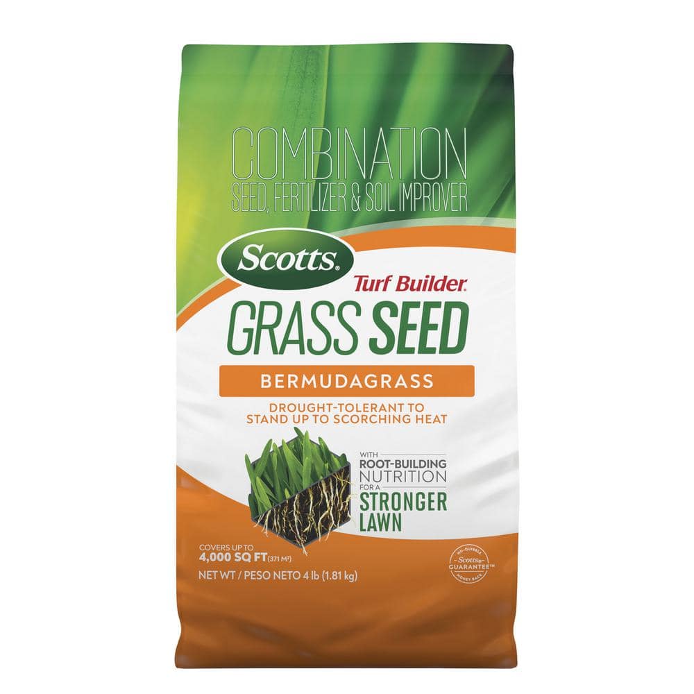 Turf Builder 4 lbs. Grass Seed Bermudagrass with Fertilizer and Soil Improver, Drought-Tolerant - Hercitys