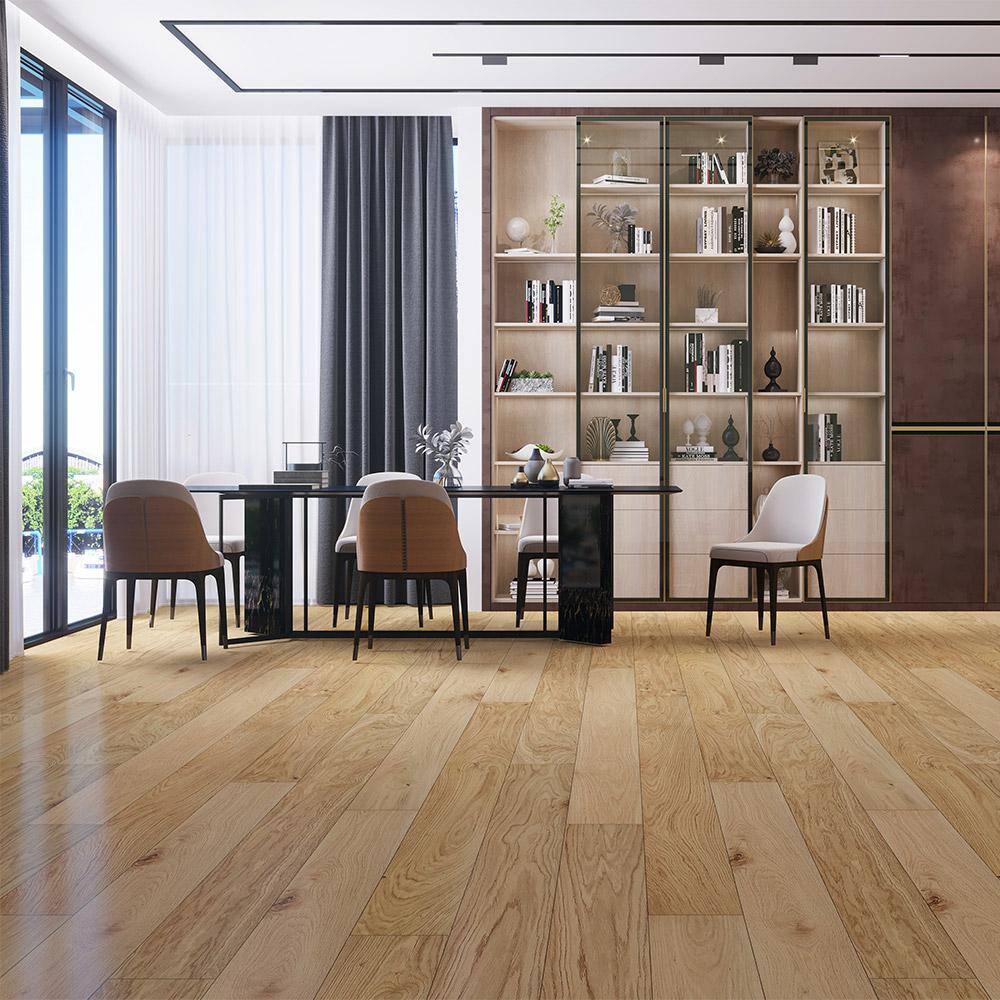 Subtle Aidan 1/4 in. T x 7.5 in. W Click Lock Wire Brushed Engineered Hardwood Flooring (23.32 sq.ft./case) - Hercitys