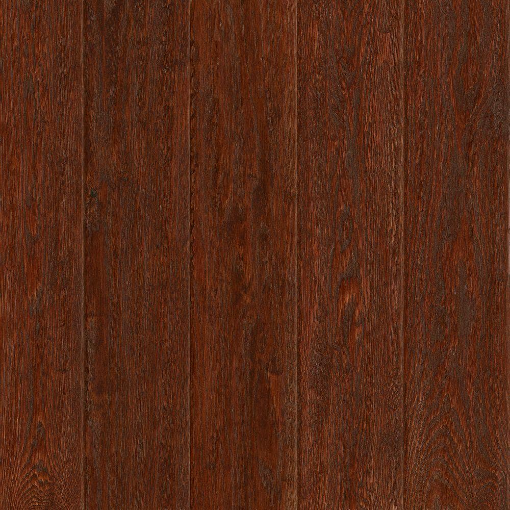 American Vintage Black Cherry Oak 3/8 in. T x 5 in. W T+G Hand Scraped Engineered Hardwood Flooring (25 sq.ft./ctn) - Hercitys